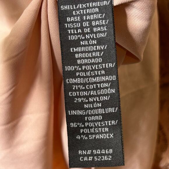 Vera Wang Dress Size 4 Lace Elusion Rose Gold Silver Sequins Cocktail Formal - Picture 6 of 9